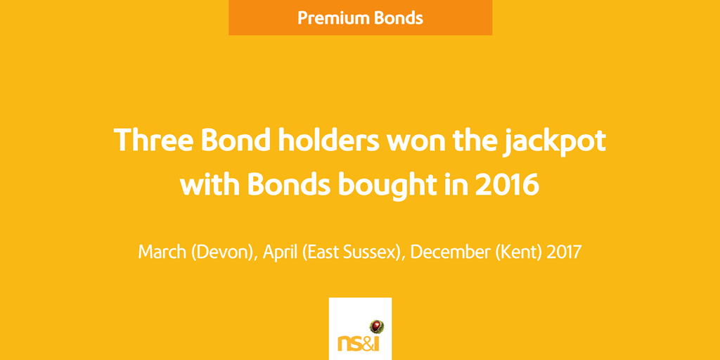 People who won the jackpot in 2017 having invested in Premium Bonds in 2016